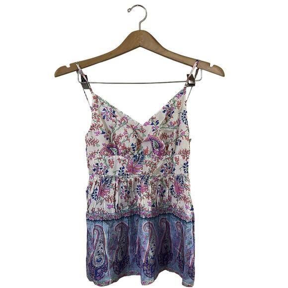 See by Chloe Paisley Print Silk Tank Top Size 38 NEW WITH TAGS - Picture 1 of 10